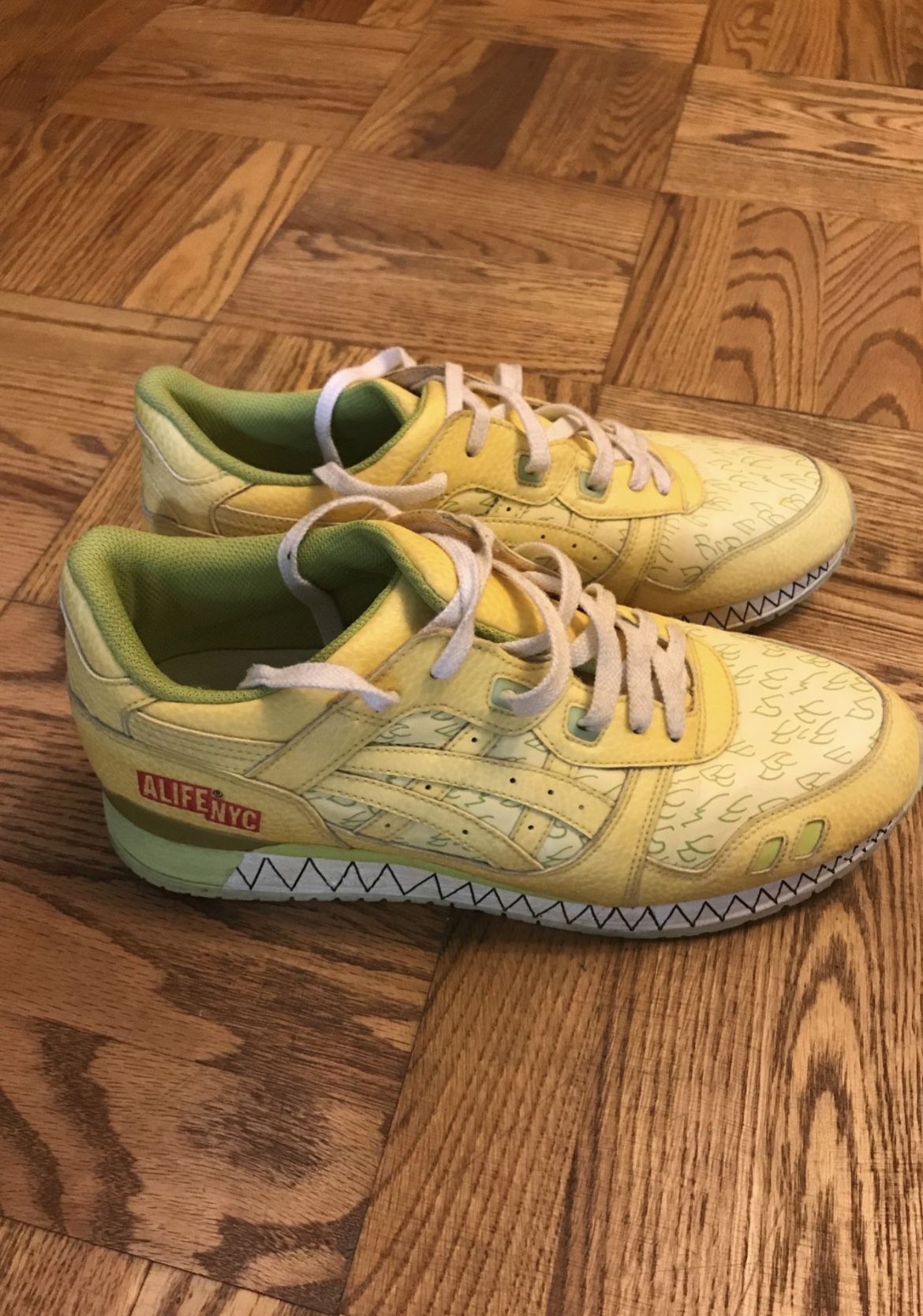 ASICS GEL LYTE 3 III ALIFE NYC GREEN MONSTER ALLIGATOR KICKS SNEAKERS SHOES US 10.5