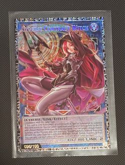 Yu-Gi-Oh! Cyberse Contract Witch Grandmaster RARE Serialized 95/100