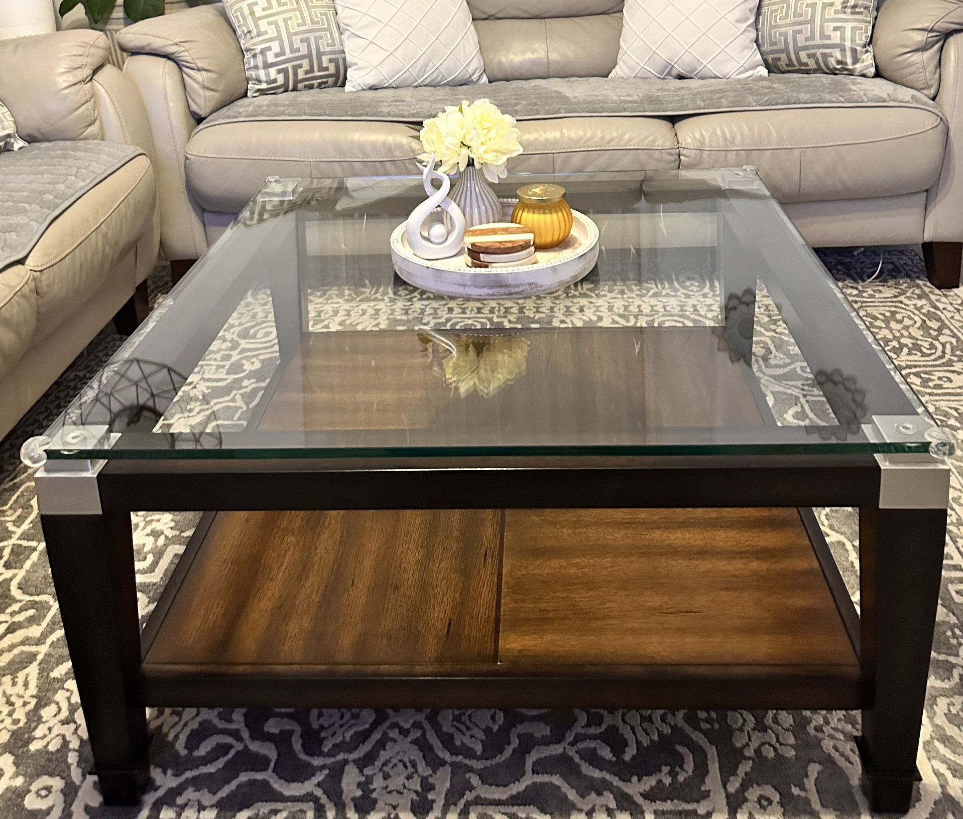 Square Glass Coffee Table