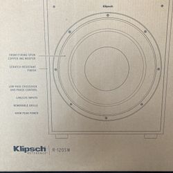 Klipsch- 12” Front Firing Subwoofer