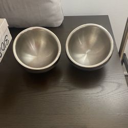 2 Stainless Steel Display Bowls