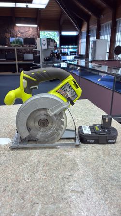 Ryobi P504G Cordless 5-1/2” Circular Saw with 1  1.3Ah Battery **No Charger**(70492752)