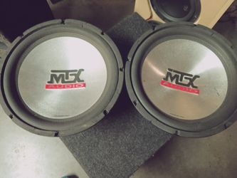 MTX 12-in 4500 Series matching Woofers Single Voice Old School FREE DELIVERY DEMO PORTLAND VANCOUVER AREA 