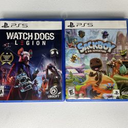 PS5 Games - Sackboy A Big Adventure + Watchdogs Legion