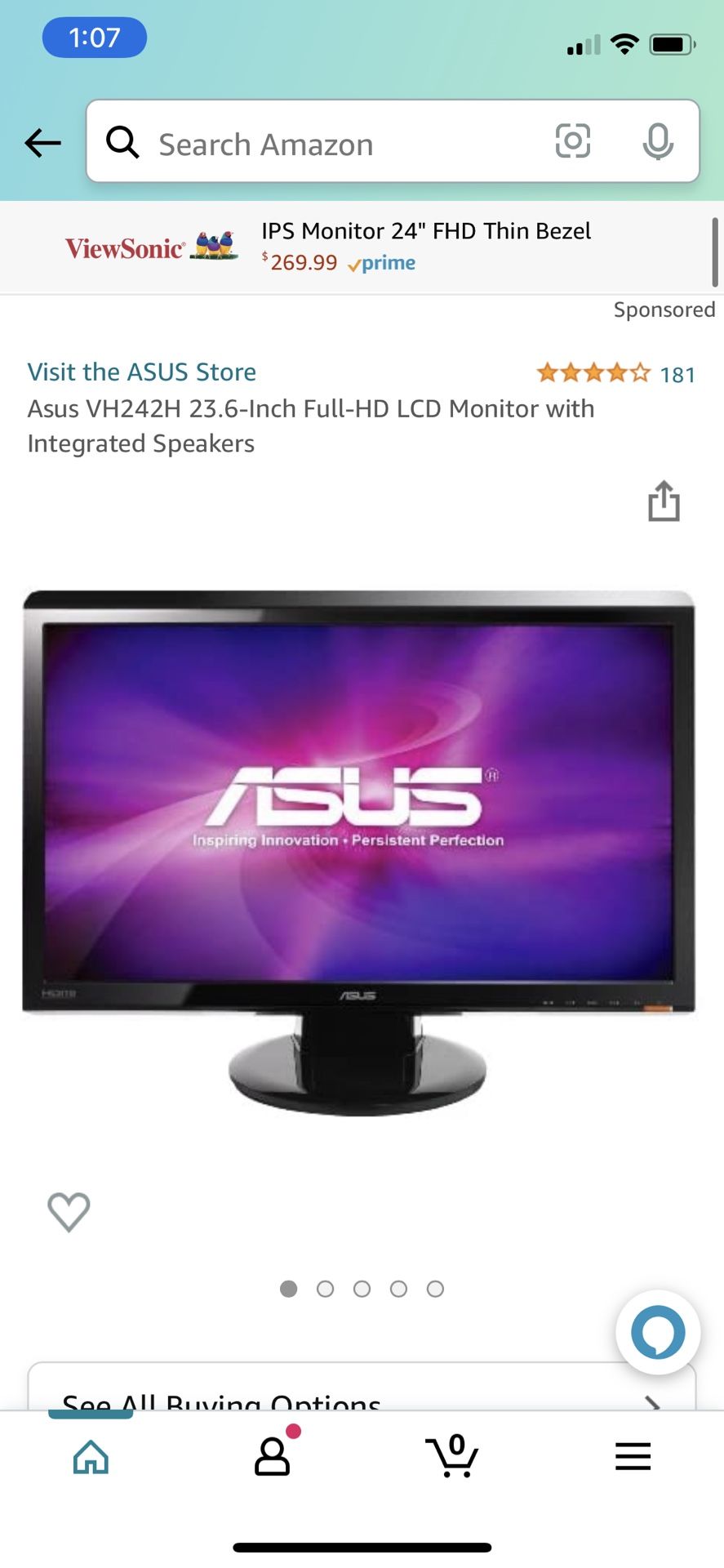 Asus monitor for sale. Link to product specs in the details