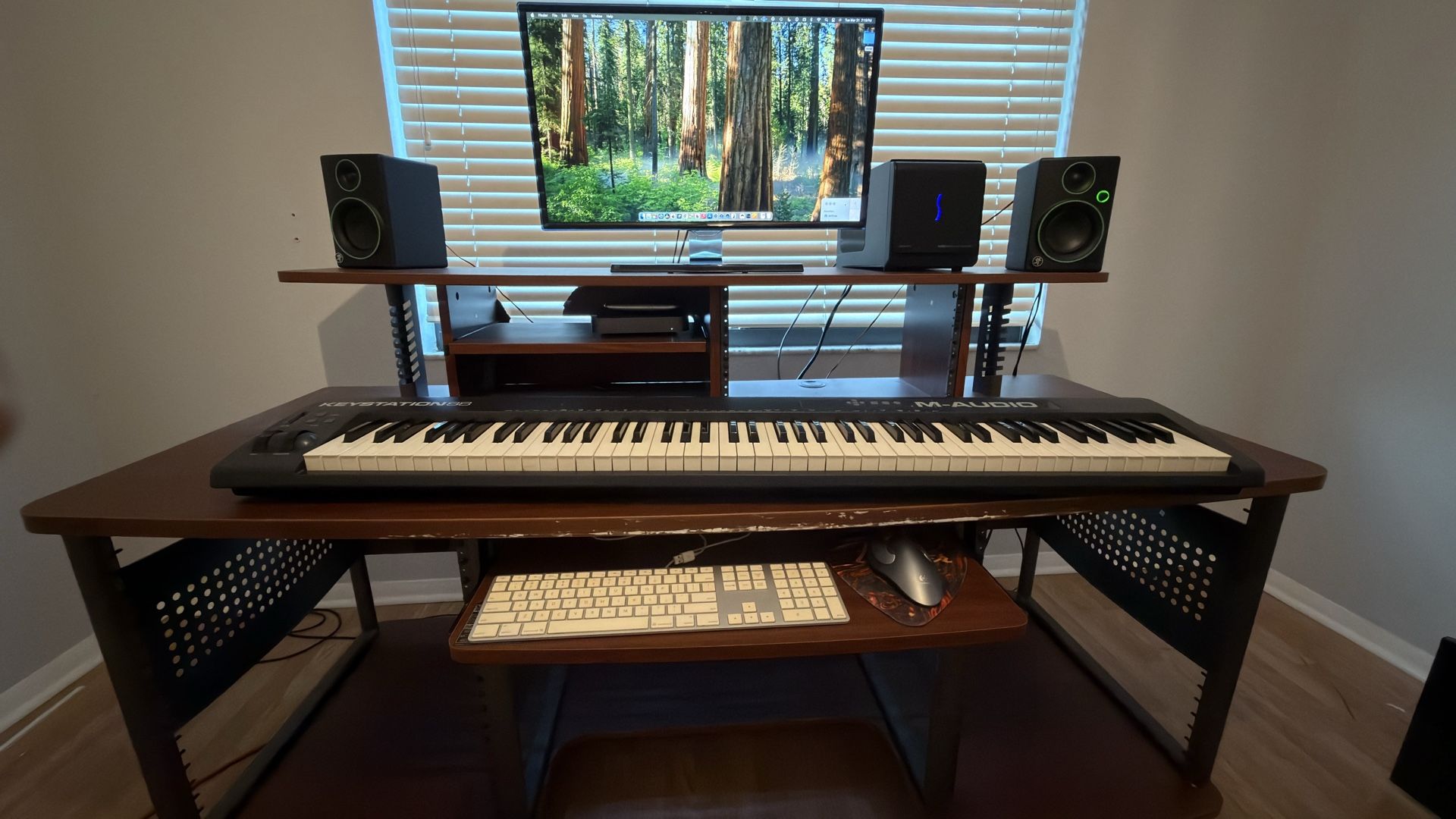 ACME-Style Megara Professional Studio / Music Production Desk + Office Chair Bundle
