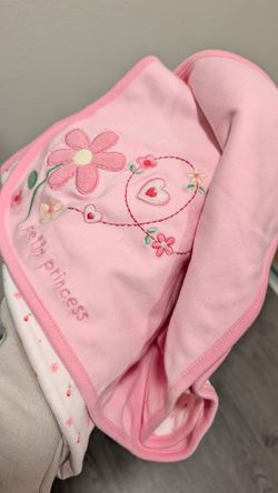 Carter's Snoozysnug Blankie Multi-Purpose Cotton Blanket Pink/White Floral