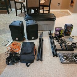 Complete DJ Setup – Numark DJ Kit + Lights + Speaker Stands + Wireless Mic