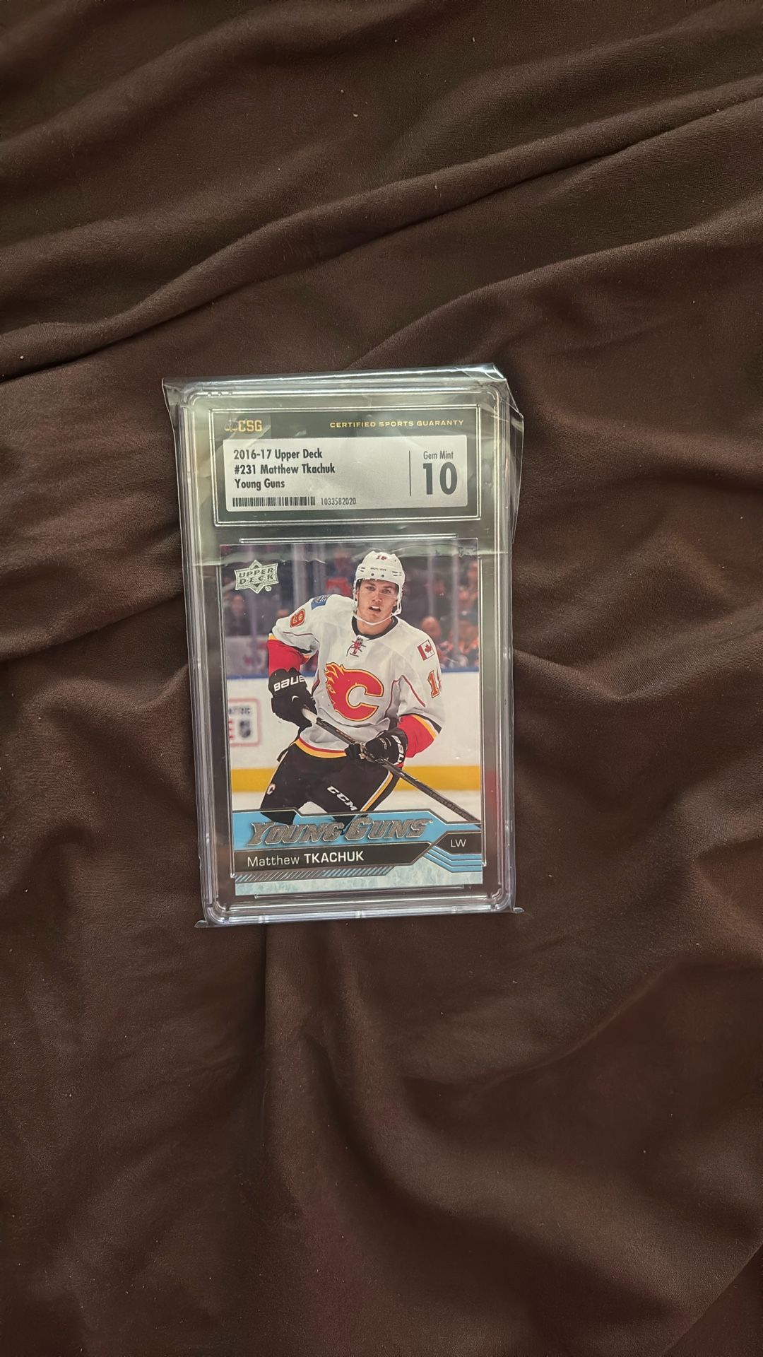 Matthew Tkachuk Florida Panthers Young Guns Rookie Gem Mint Graded 