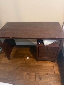 Dark wood desk