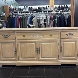 Wood Cabinet with Drawers & Doors