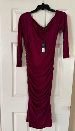 Burgundy dress