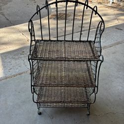 Wicker & Metal Shelf