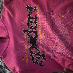 pink sp5der hoodie