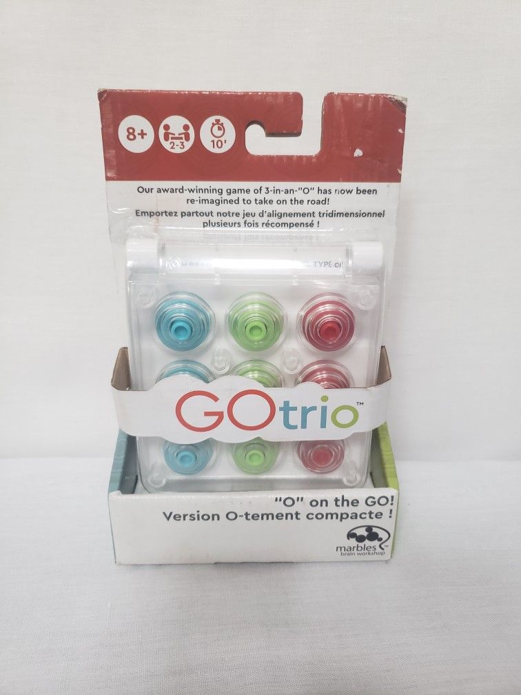 Gotrio Game by Marbles Brain Workshop, Travel Size Otrio for Players Aged 8 & Up