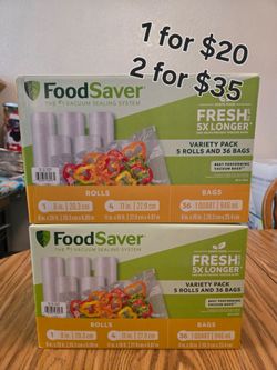 Vacuum seal bags 5 rolls and 36 quart bag