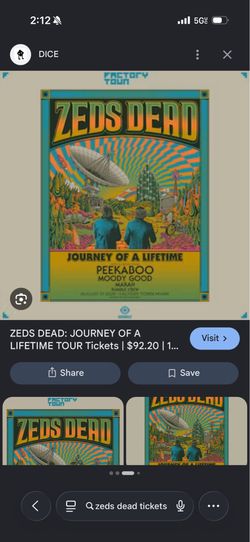 Zeds dead factory town ticket 08/1