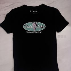 Black Pixar Cars Flo’s Cafe Radiator Springs T-shirt