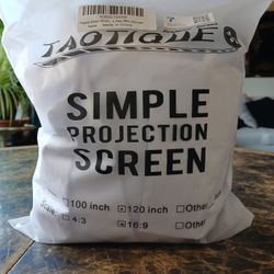 
New Taotique projector Screen 120in scale 16:9

Experience cinematic adventures at home with this 120" 16:9 foldable projector screen, a versatile ad