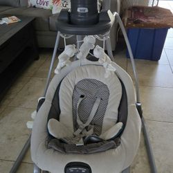 Baby Swing -2 in 1- Graco DuetSoothe Swing and Rocker with Removable Swing Seat & 6 Swinging Speeds