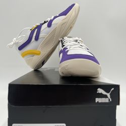 Puma TRC Blaze Court “White Spectra Yellow" Basketball Shoes