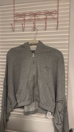 Cropped True Religion Grey Sweater Size L