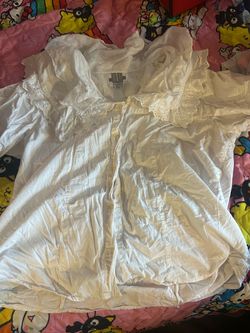 Button up white shirt with collar