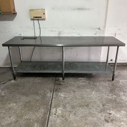 96 x 30 stainless steel work prep table