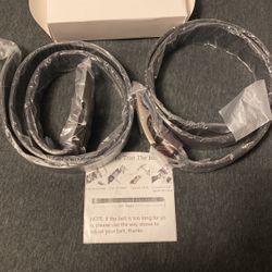 Two Leather Belts, 34 Size Weights