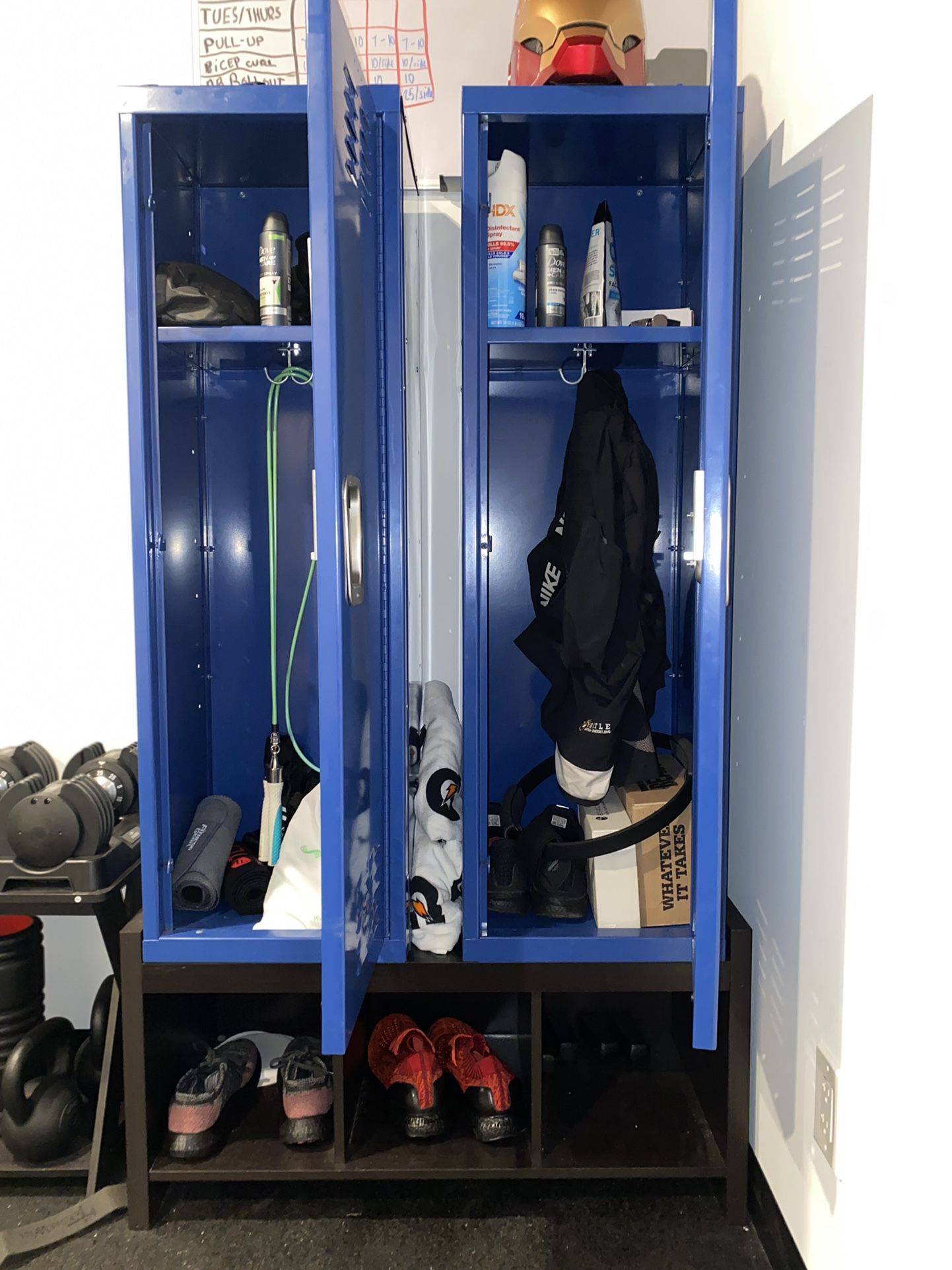 Home Gym Dual Locker Furniture Piece