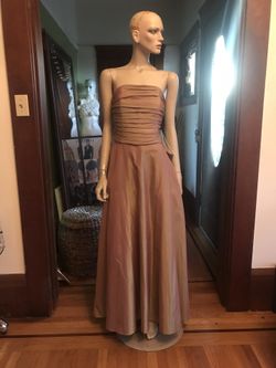 Two Tone Off the Shoulder Pleated with Shawl Gown