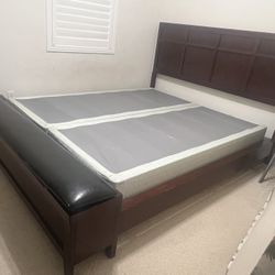 California King Bed with storage Box Spring Included and Dresser with mirror on SALE