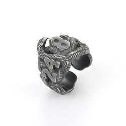 Kobe Black mamba silver ring 62.5mm size10