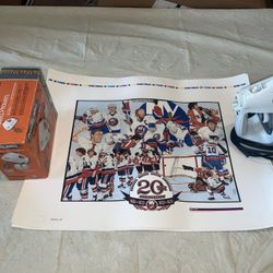 1 NHL Litho NEW YORK ISLANDERS 20th ANNIVERSARY All Art Chase Bank Poster Thick