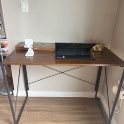 Computer  Desk – Compact - Home office   (Brown, 39.4”)