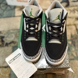 VNDS Pine Green Jordan  3  Size 9 Men