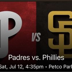 2 Padres vs Phillies tickets 