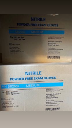 $50 NITRILE POWDER-FREE EXAM GLOVES MEDIUM