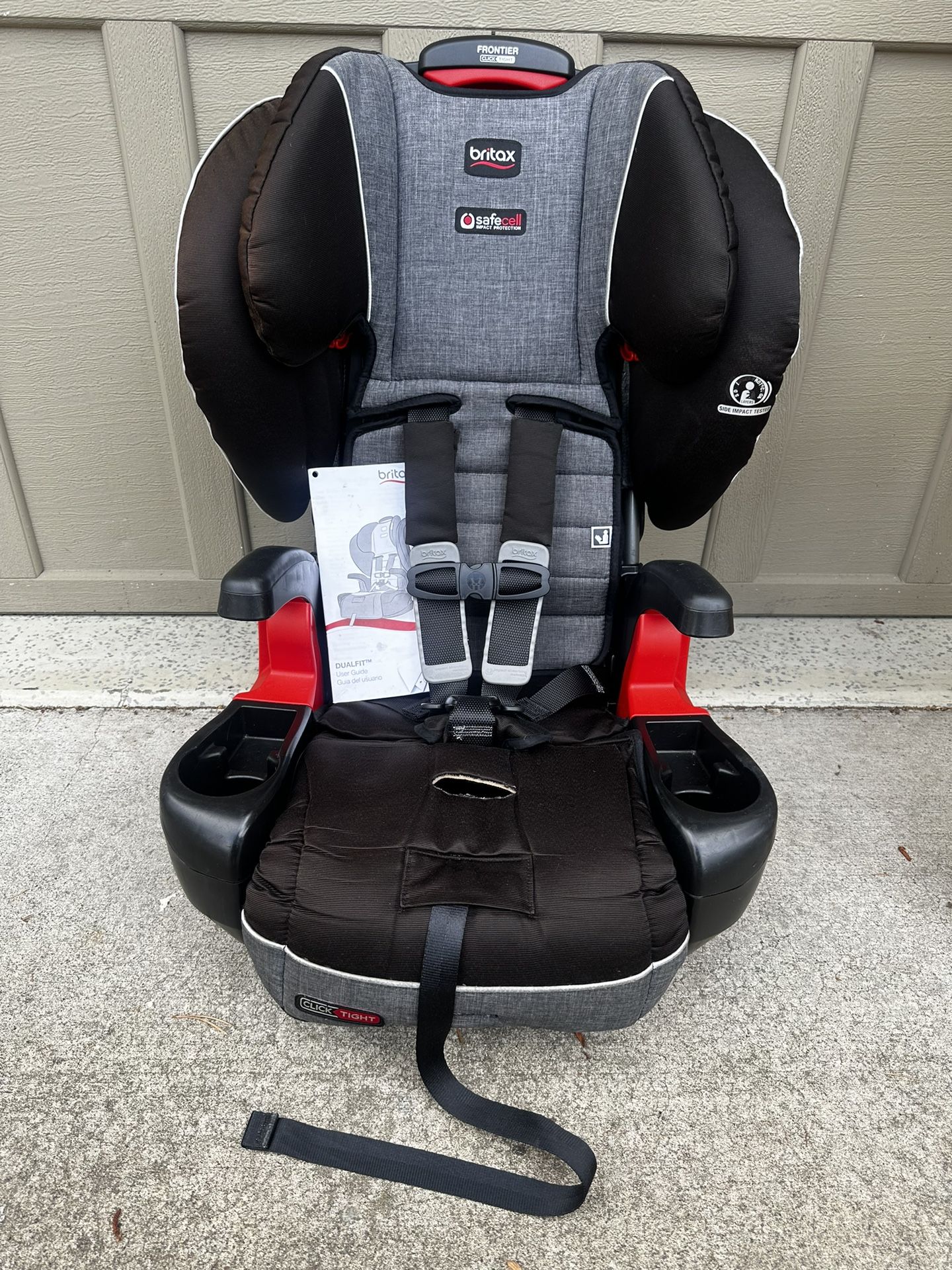 Britax Frontier ClickTight Harness 2 Booster Car Seat Toddler to Kids Exp 2028 Gender Neutral Boy Girl w/ Manual