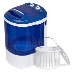 Portable Mini Washing Machine 8 Ibs Washing Capacity Semi-Automatic Compact Washer Spinner