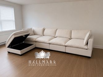 High-Quality Plush 5-Piece Cloud Sectional Couches
