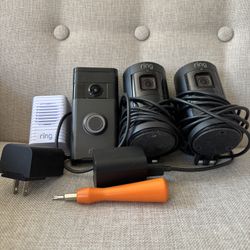 RING Camera Doorbell & 2 Cameras 