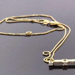 14k Yellow Gold & Diamond Past Present & Future Pendant 0.50TCW H SI 4.1g #31223