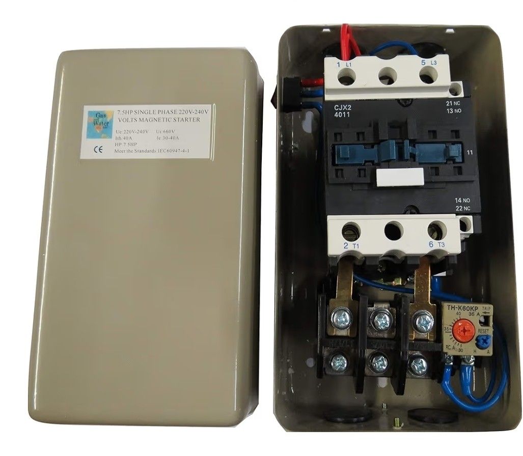 ARRANCADOR  MAGNÉTICO  DE  MOTOR  MONOFÁSICO/MAGNETIC  MOTOR STARTER CONTROL
