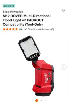 Shop Milwaukee M12 ROVER Multi-Directional Flood Light w/ PACKOUT Compatibility (Tool-Only)