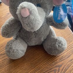 Eli the Elephant Stuffed Gray Animal Send a Friend 13”