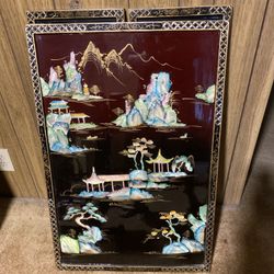 Black Lacquer Mother Of Pearl Original Artwork 