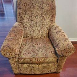 Ethan Allen Paisley Roll Arm Chair Excellent Condition!