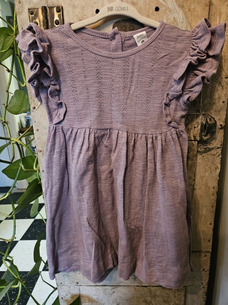 Kate Quinn Purple Pointelle Dress
