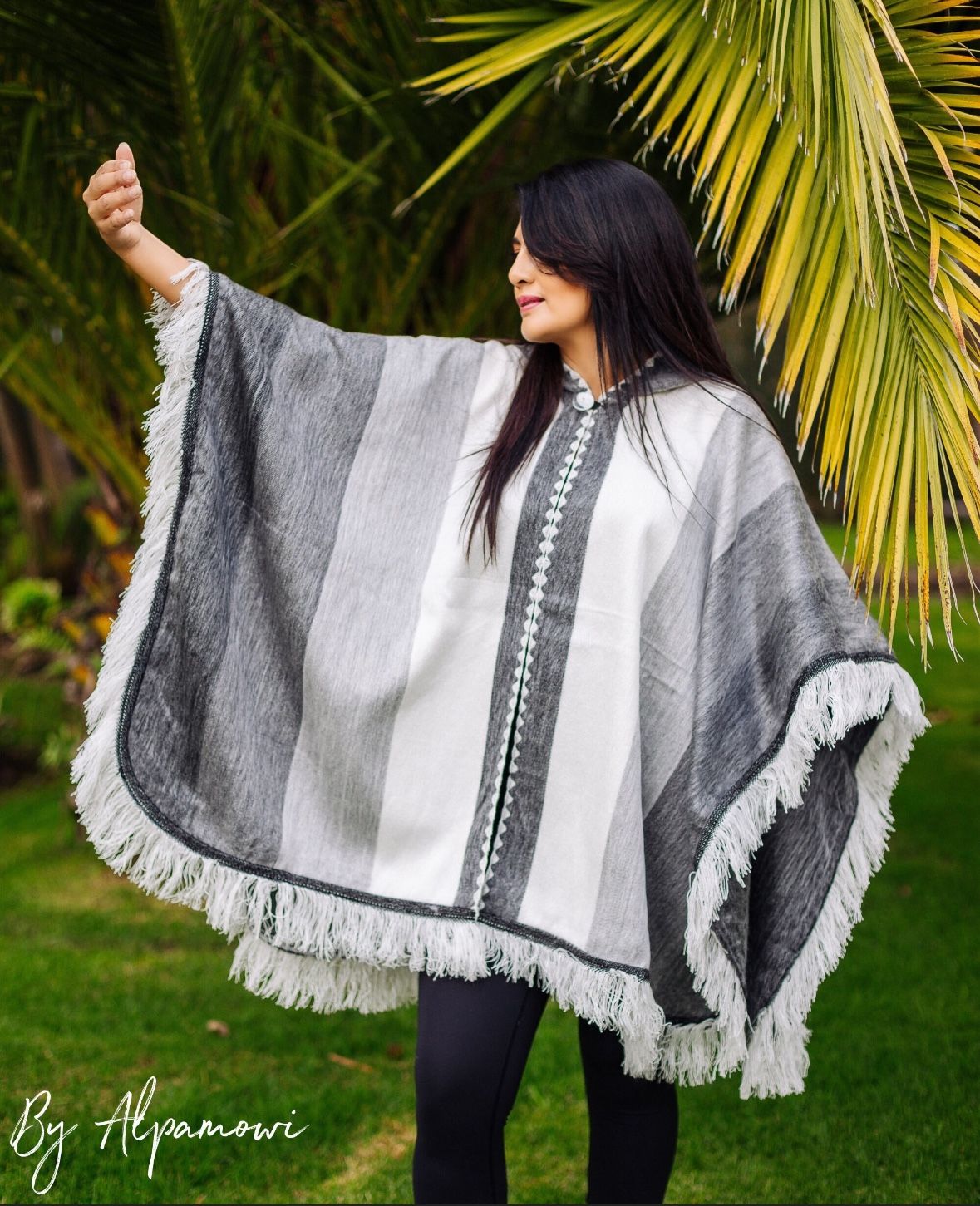 Lightweight Alpaca Poncho β Handmade, One Size β Multiple Colors